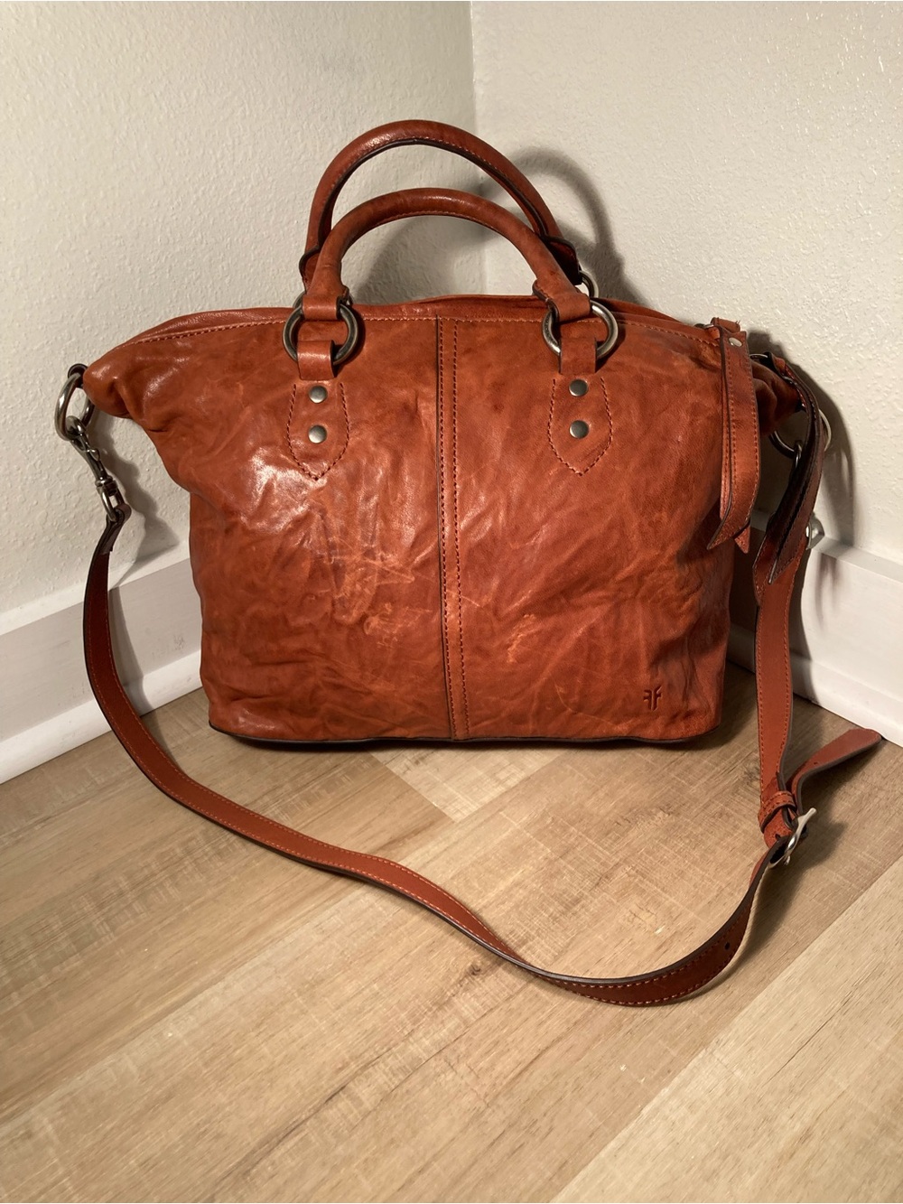 FRYE Veronica Cognac Satchel